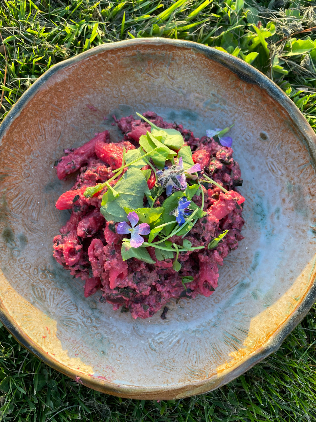 Pink beetroot Pasta