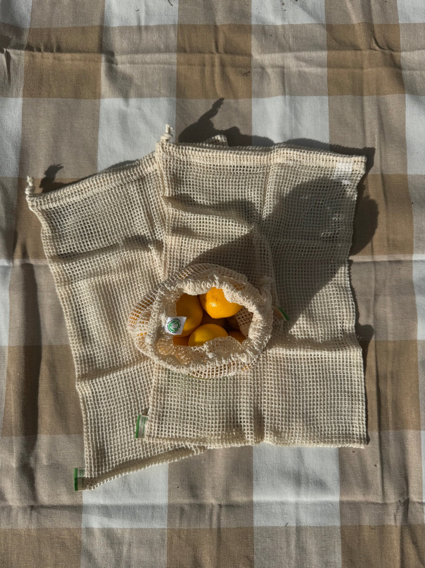 Reusable produce bags (2 large, 1 small)