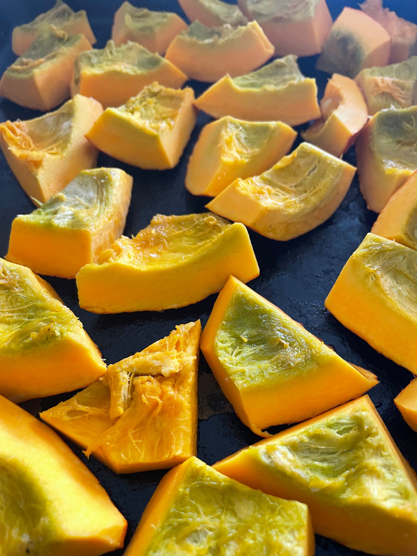 Chopped organic crown pumpkin (1kg)