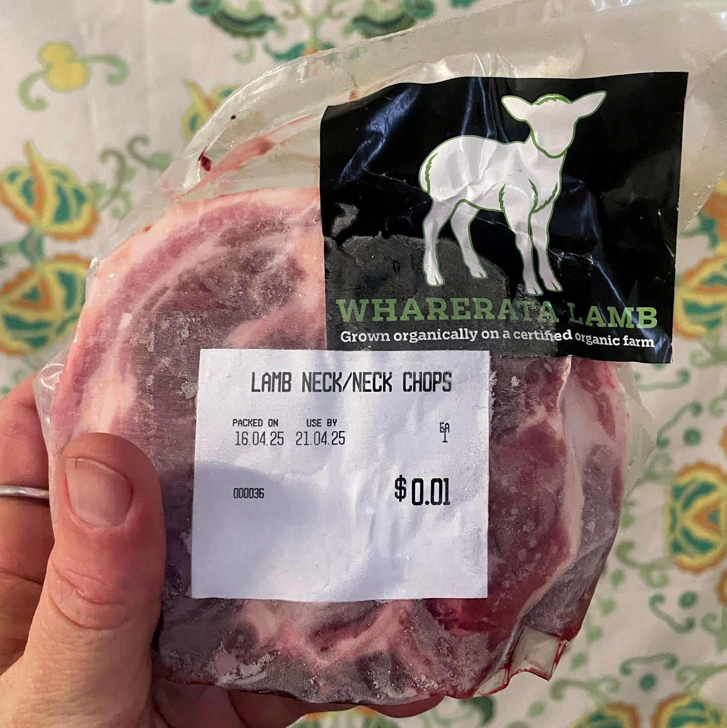 Organic lamb neck chops