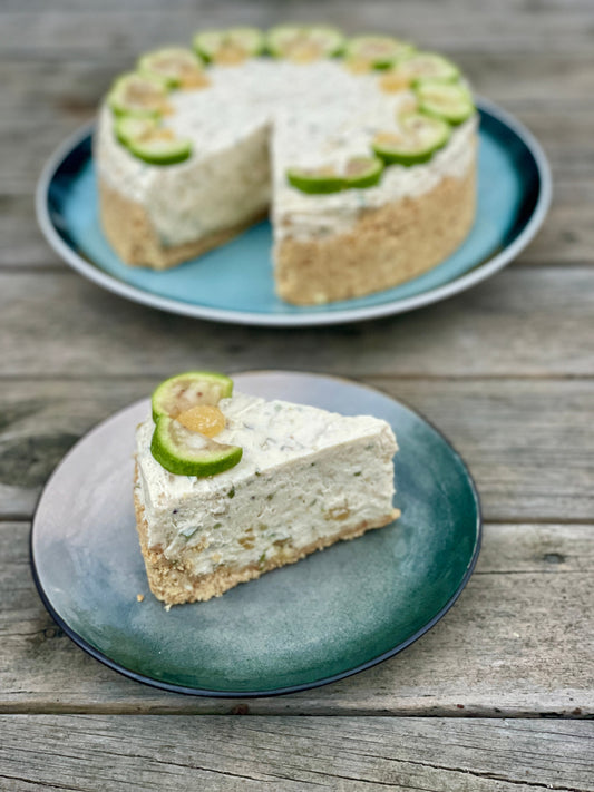 Nikki's Feijoa and Ginger No Bake Cheesecake