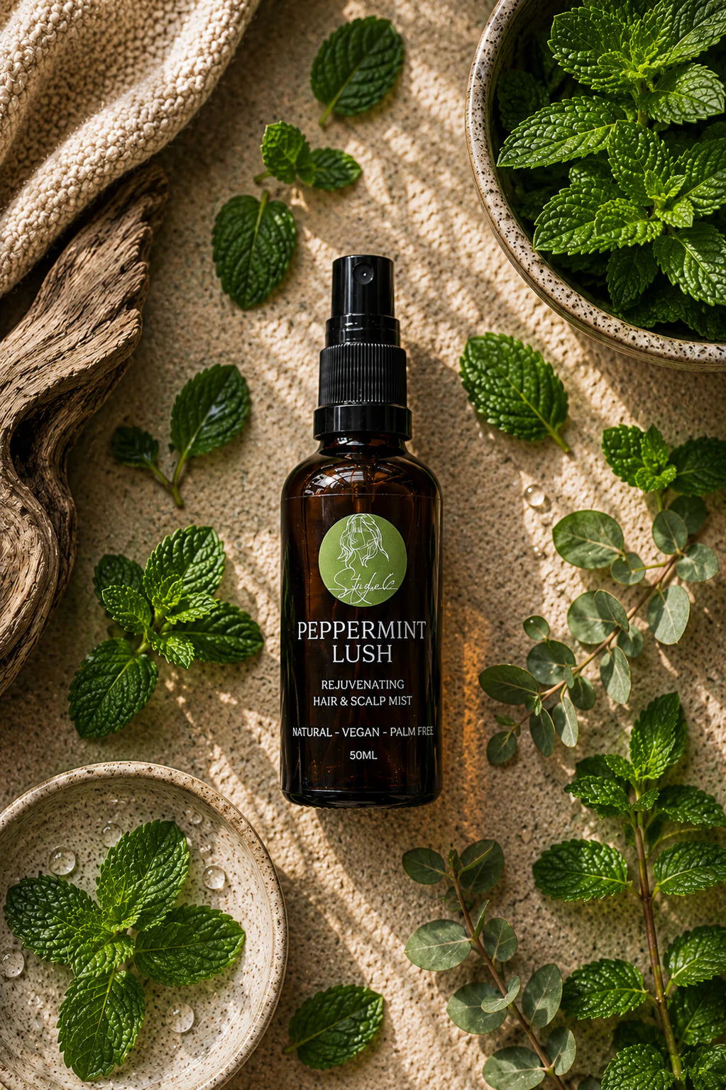 Peppermint Lush - Hydrating Hair & Scalp Mist (50ml)