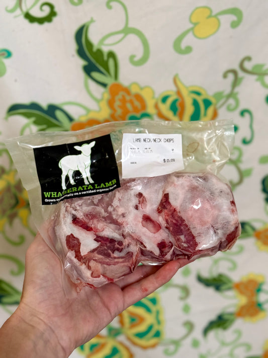 Organic lamb neck chops 250g