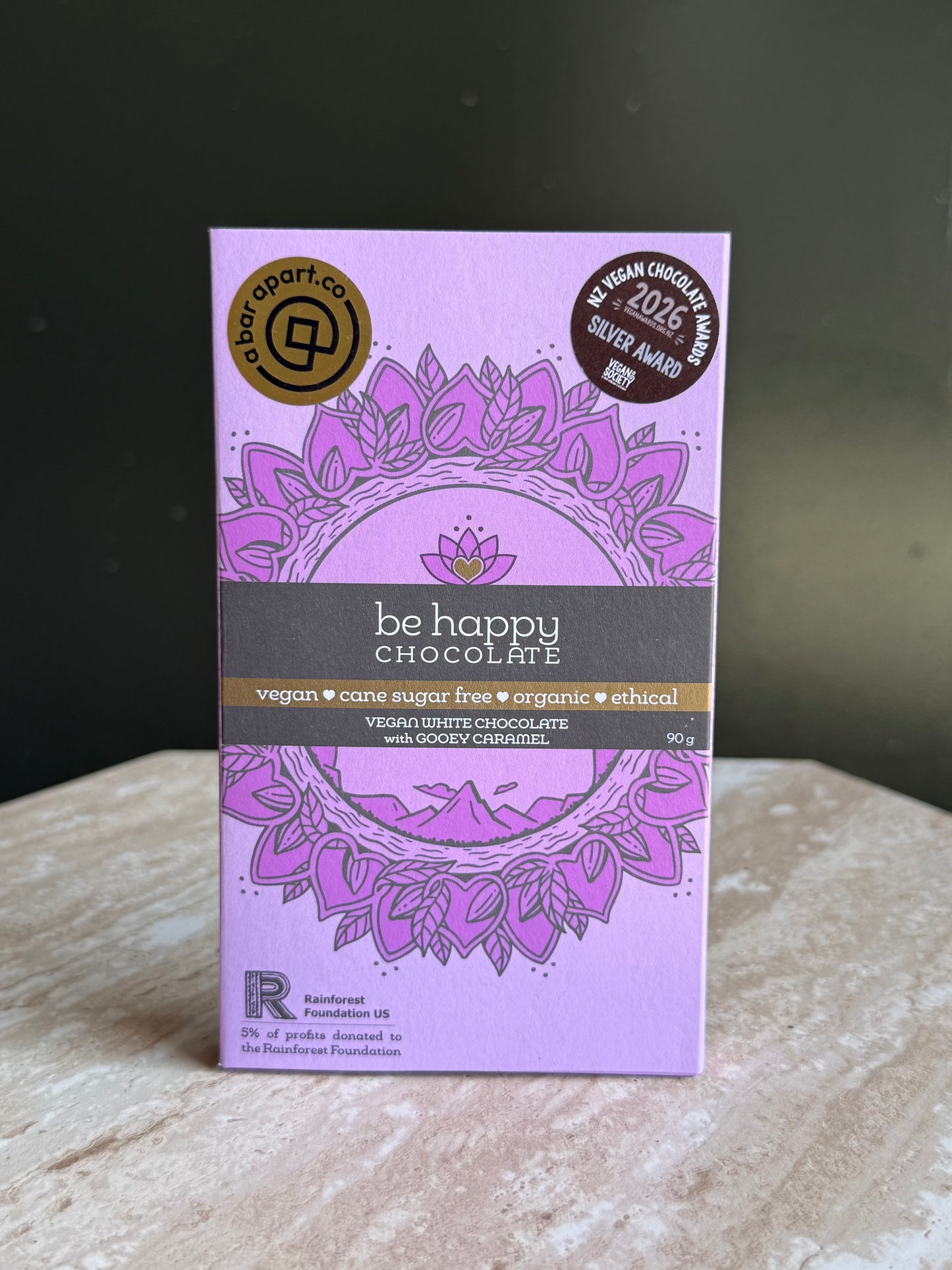 Dairy free white chocolate with caramel