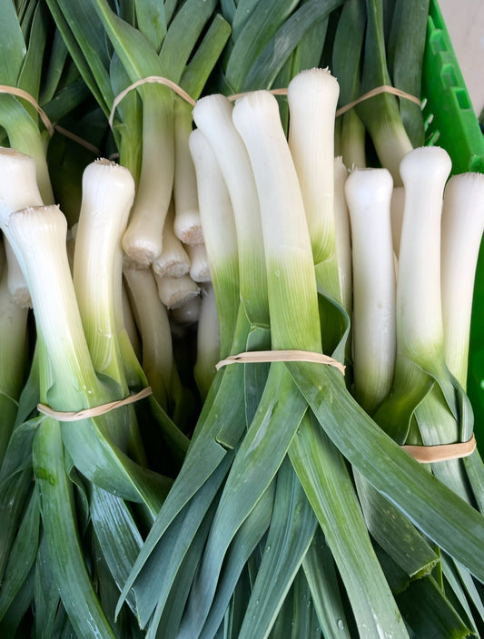 Organic baby leeks