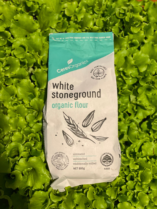 Ceres organic white stoneground flour (800g)